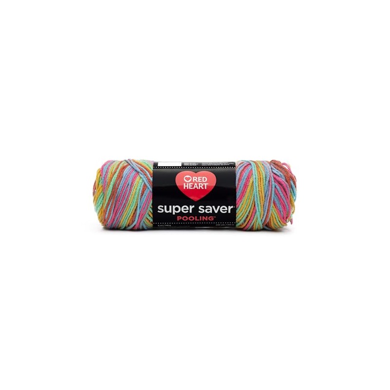 RED HEART Super Saver Yarn, Pooling - Papaya