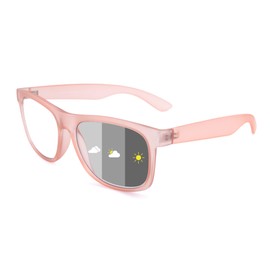 SOPHILY Photochromic Reading Glasses for Women Men, Womens Mens Full Reading Sun Glasses Variable Tinted Readers Grey Color Lens Pink Frame, +3.0