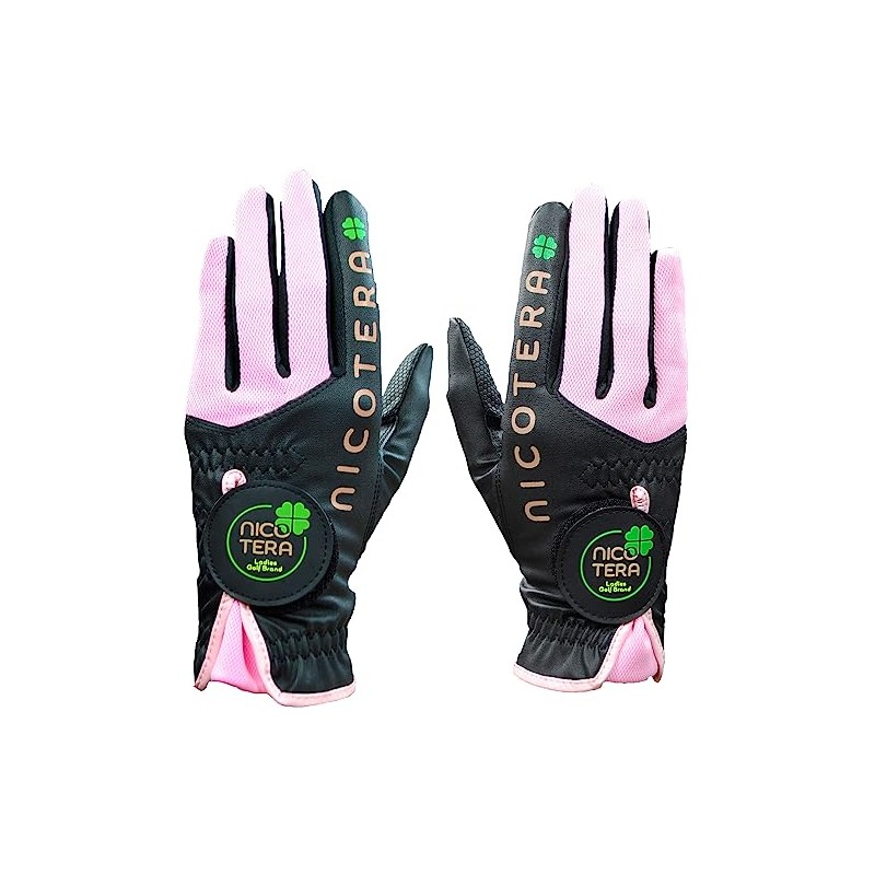LEZAX NTGL-3655 Nicotera Women's Ambidextrous Black Medium Golf Glove