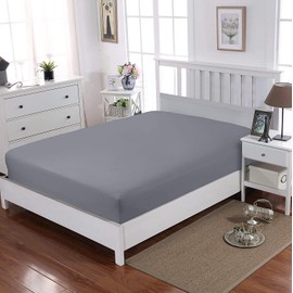 Egyptian Cotton 30cm Extra Deep Fitted Sheet T-200 Thread Count Luxury Hotel Quality Non - Iron Single Double King Super King (Charcoal, King)