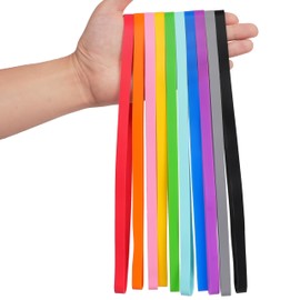 Rubber Bands Silicone 10 Pcs 12inch Elastic Bands for Notebook Books Cooking Wrapping Rubber Bands Cooking Boxes Wraps Office Supplies