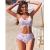 AI'MAGE Women's High Waisted Bikini Sets Tummy Control Swimsuits Front