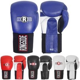 Ringside unisex adult Elastic Boxing Gloves, Blue, 18-Ounces US