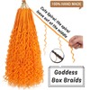 COOKOO 18 Inch Goddess Boho Box Braids Crochet Hair for