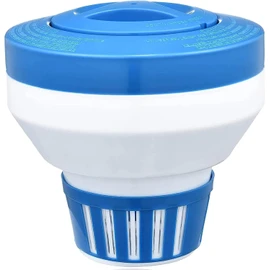 Floating Chlorine Bromine Dispenser | Bromine Chlorine Puck Floater for Swimming Pools, Swim Spas, Spas, Hot Tubs | Holds 1-3 Inch Pucks & Tabs | Use with Hot Tub Chemicals | Spa & Hot Tub Accessories