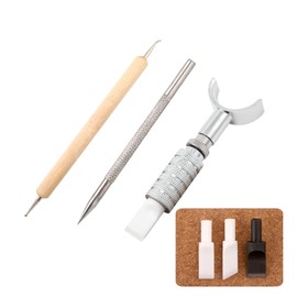 Aiegiuor Skiving Knife for Leather Work Leather Carving Tooling Graving tools Swivel Knife Head Ceramic Blade Knife leather crafting tools