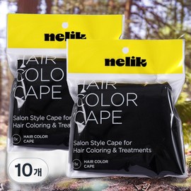 Nelic Dye Brush Hair Styling Dye Container Beauty Dye Sheet 10pcs Black / 넬릭 염색브러시 헤어스타일링 염색용기 미용 염색보 10개 블랙