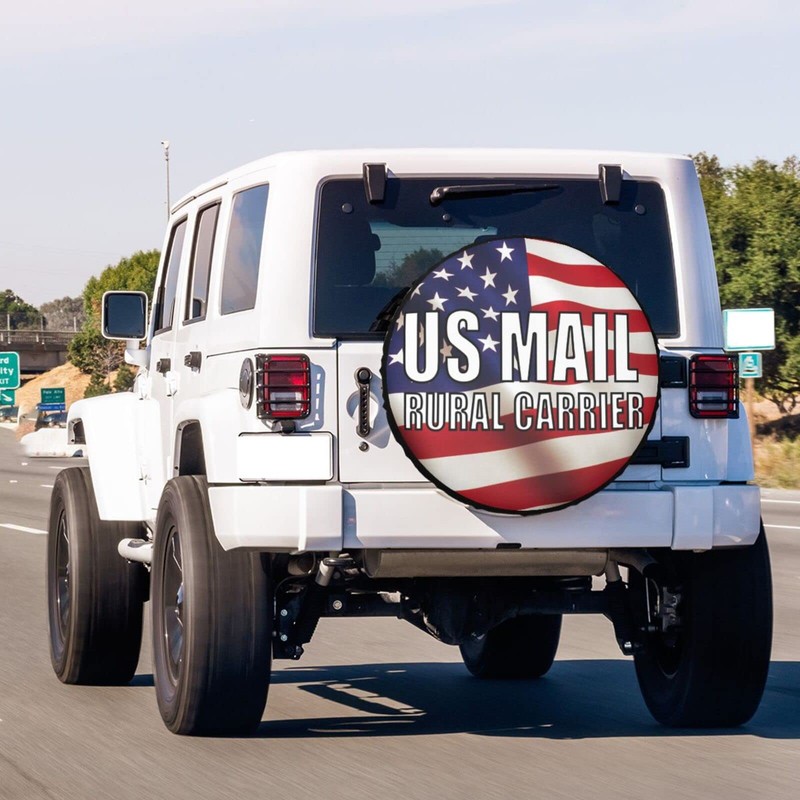 Foruidea Us Mail Rural Carrier Spare Tire Cover Dust-Proof Wheel