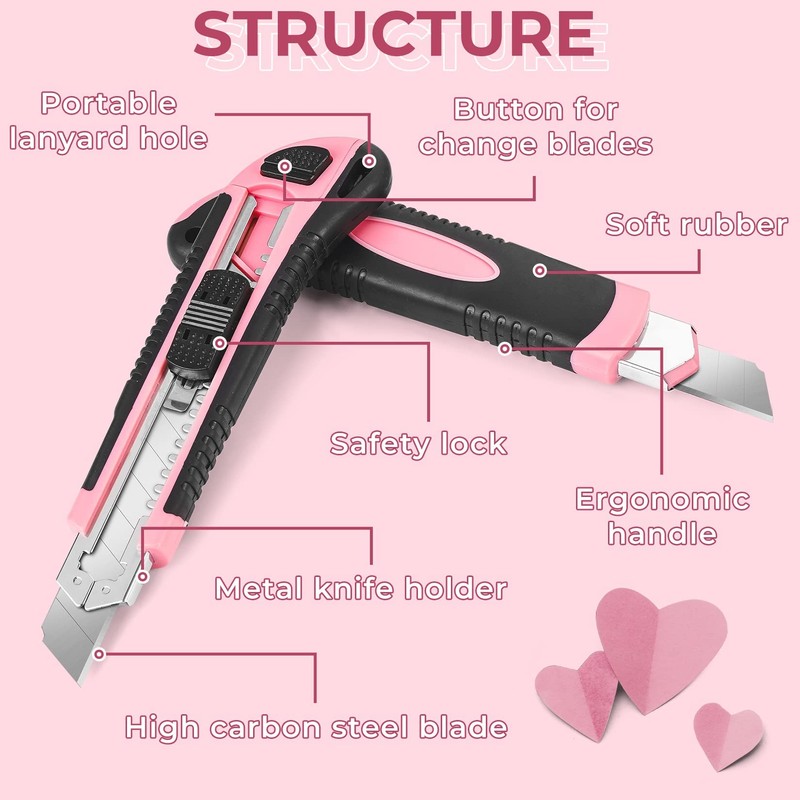 TIFICAL Box Cutter, Box Cutter Retractable Self Loading, Heavy Duty