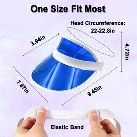 Forwe 10 Pack Sun Visor Hats Women Retro Candy Color Clear Beach Hat Outdoor Sports UV Protection Sunhat (A-Green01-10 Pack)