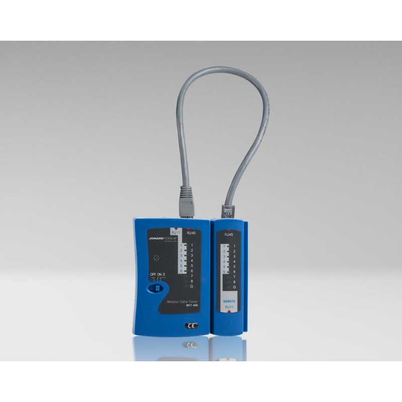 Jonard Tools MCT-468 Modular Cable Tester for RJ45, RJ12, and