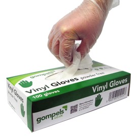 Disposable Gloves, Proform Powder-Free Vinyl Blue Gloves 100 Pack, Suitable for caterers, Suitable for non-invasive medical procedures, washing, cleaning, industrial, home use (X-Large, Blue)