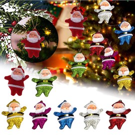 Christmas Ornaments Gift, Cute Mini Santa Claus Style Christmas Tree Party Hanging Decorations for Christmas Home Decoration and Various Occasions (Colorful)