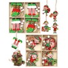 LOPOTIN Wooden Christmas Decorations,24PCS Christmas Elf&Clown Xmas Tree Hanging Ornaments