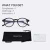ZENOTTIC Reading Glasses Blue Light Blocking Round Glasses for Men