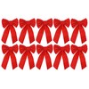 Red Velvet Christmas Bow 9-inch X 16-inch, 10 Pack of