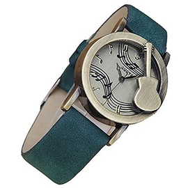 ZooooM ZM-WATCH2197 Wrist Watch Flower Pattern Two-Tone Flower Design Watch Quartz Fashion Casual Gift Present Men Women Men Women, green