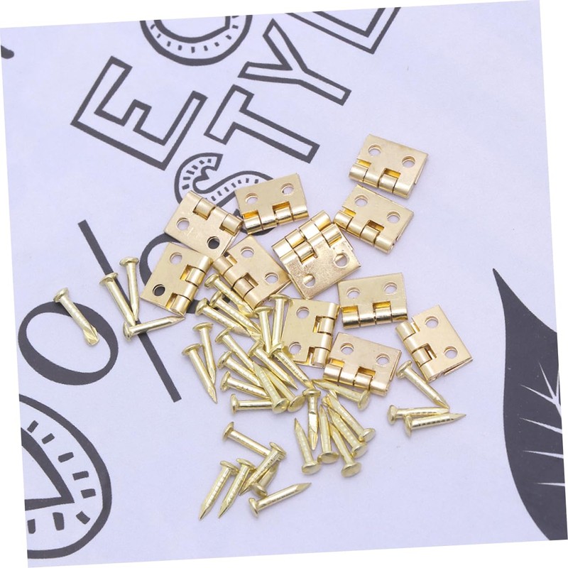 CIYODO Dollhouse Miniature Hinges 1/12 Scale Metal Cabinet Hinge with