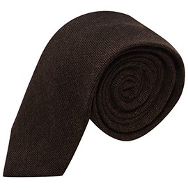 King & Priory Highland Weave Cocoa Brown Tie, Necktie