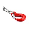 QWORK Clevis Slip Hook with Latch, 4 Pack, 3/8", 4400