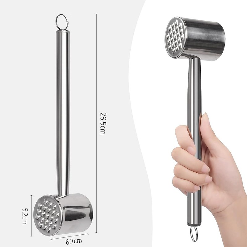 Meat Tenderizer, Meat Cutting Muscles, Aluminum, Double-Sided Meat Hammer, Kitchen