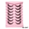 IFLOVEDEKD 7 Pairs Natural Look False Eye Lashes With Clear