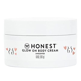 The Honest Company Honest Mama Glow On Body Cream | Hydrates, Firms, + Tightens Skin | Shea Butter, Avocado Oil, Vitamin E | 6 oz