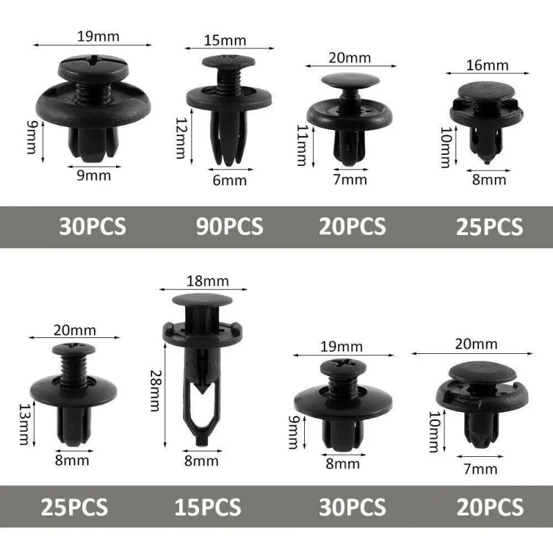 Ameribox 650Pcs Car Retainer Auto Fasteners Push Trim Plastic Clips
