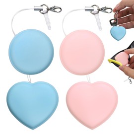 4pcs Macaron Phone Screen Cleaner, Round & Heart Shaped Cute Cell Phone Screen Wipe Pendant Keychain Lens Cleaning Tool Smartphone Accessories for Glasses, with Anti-Dust Plug