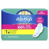 Unbranded Always Ultra Thin Pads with Wings, Size 1, Regular