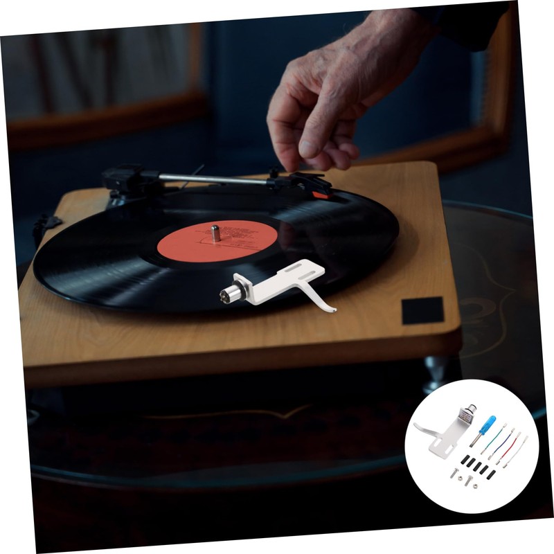 Operitacx Phono Headshell with Oxygen Copper Cables, Durable Replacement Assembly