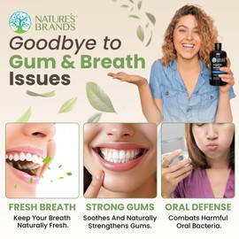 Nature's Brands - Herbal Choice Mari Organic Mouth Wash, 8 Oz, Peppermint Flavor - Tea Tree, Thyme & Fennel Oils for Fresh Breath & Healthy Gums - 1:10 Concentrated Mouthwash in BPA-Free Bottle