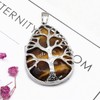 LE SKY 6 Pcs Natural Stone Pendants Waterdrop Shape Quartz