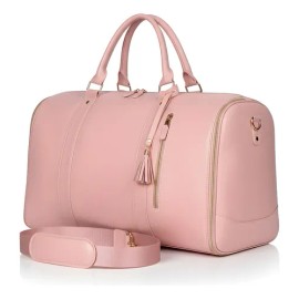 Mochila Maleta Viaje Amplia Resistente 2 En 1 Impermeable Color Rosa