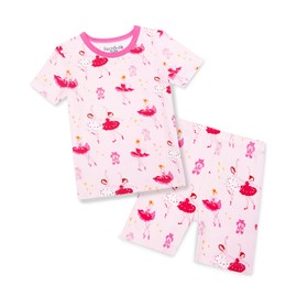 babee Reshinee Bamboo Viscose Toddler Girls Kids Pajama Sets Short Summer Cool Snug fit Sleepwear Pjs 2pcs Set 2-3T