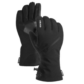 Head Adult Unisex Ski Gloves Black M Works w/Touchscreens Multiuse Zipper Pocket
