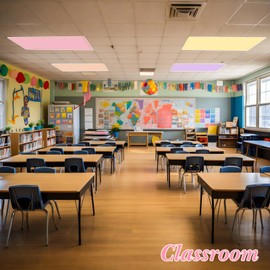 VIHOSE 6 Pcs Fluorescent Light Covers for Ceiling Lights Classroom Magnetic Light Covers Classroom Filters Office School Home Drop Ceiling, 4 x 2 ft(Pastel)