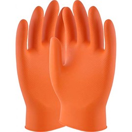 UCi GLOVES, DISPOSABLE, MAXIM-ORANGE, NITRILE, P/FREE, BOX OF 50, SIZE 2XL