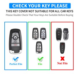 QBUC for Ford Key Fob Cover, Soft TPU Full Protection Key Fob Case Compatible with Ford F-150 2018-2024 Fusion Mustang Expedition Escape Edge Explorer Bronco Ranger Accessories (4 Buttons, White)