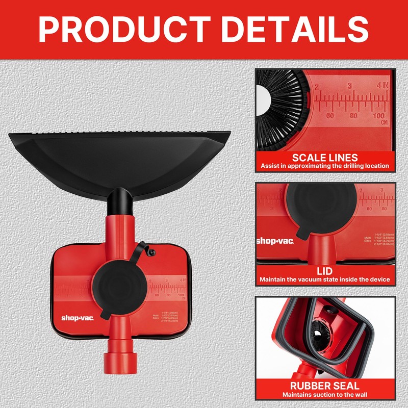 Shop-Vac Dust Collection Attachment, 2-in-1 Vacuum Dust Collection Attachment for