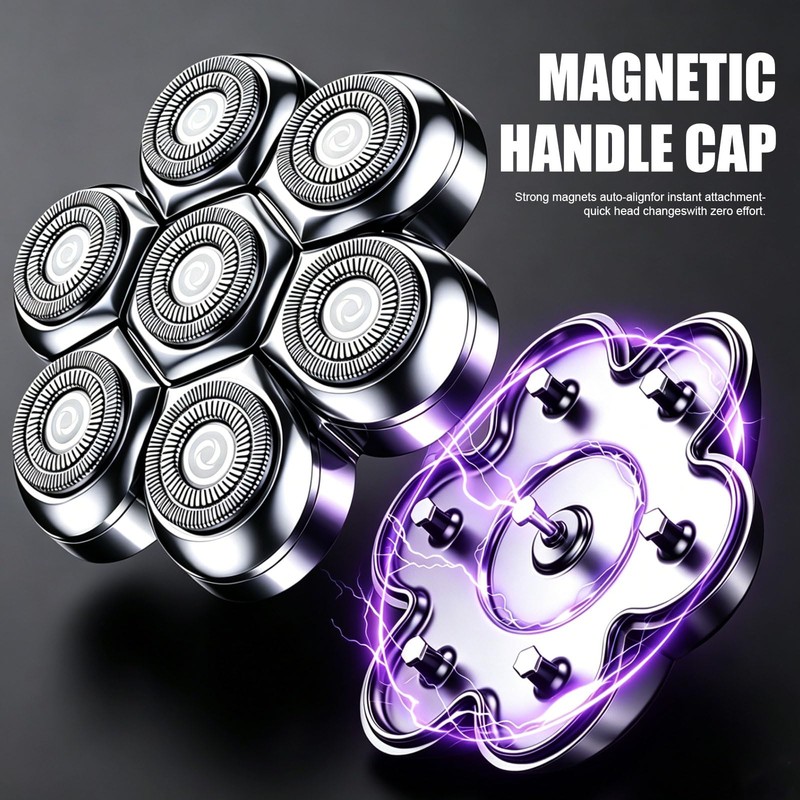 7D Magnetic Floating Heads for SHPAVVER Wyklaus Cyruzi Bald Razors