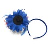 Union Jack Royal Blue White and Red Flower Feather Hair
