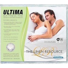 Generic Waterbed Mattress Pad Fully Fitted Heavy Quilted Queen, White, 5-87-QF-Q