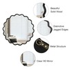 ZJMTOCYU Modern Solid Wood Wavy Mirror Wall Decor 31" x