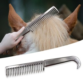 Aluminum Alloy Horse Comb Mane and Tail Comb Horse Grooming Tool Livestock Comb for Removing Loose Undercoat Knots
