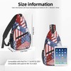 NiuKom Watercolor USA Flag Sling Bag for Women Crossbody Shoulder