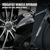 QEXUJOW Set di 8 adesivi 3D neri per auto, edizione