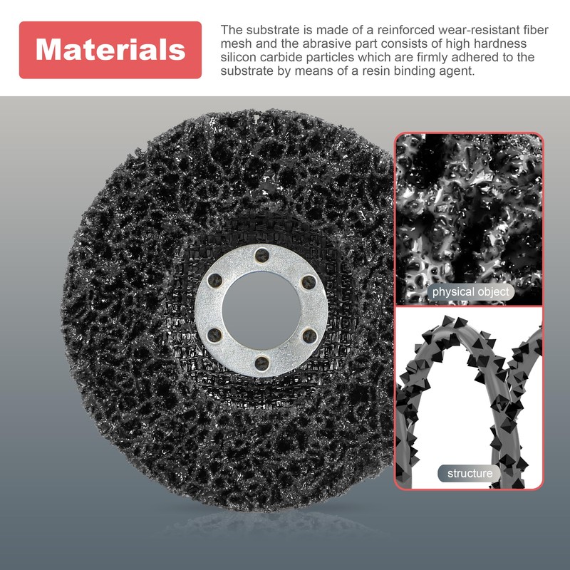 Vantego Paint Stripper Discs 4-1/2" 5-Pack for Angle Grinder Rust