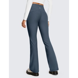 CRZ YOGA Womens Fleece Lined Flare Leggings 31" Bootcut Yoga Pants Tummy Control Winter Thermal Warm Soft Casual Lounge Stelindigo X-Small