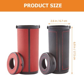 FAVOMOTO Tissues Cylinder Cover 2pcs Car Tissue Tube PU Leather Round Tissues Dispenser Box Creative Tissue Holder Cup Paper Towel Cover Napkin Organizer